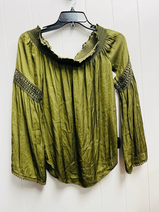 Top Long Sleeve By White House Black Market In Green, Size: S