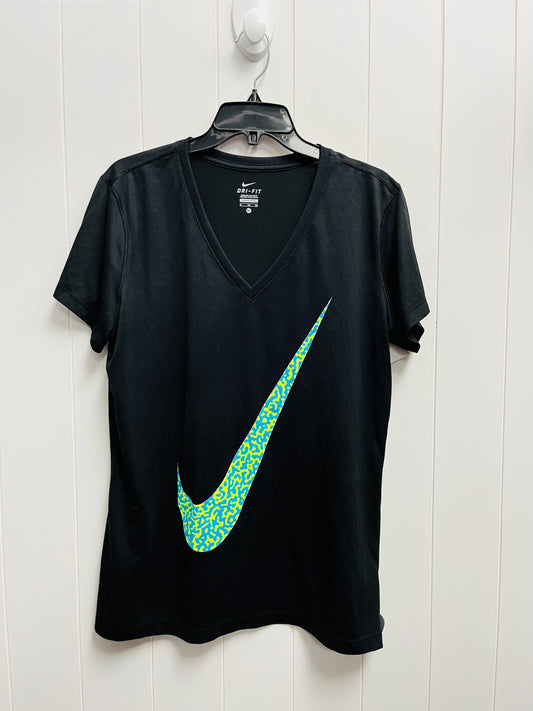 Black Athletic Top Short Sleeve NIKE APPAREL, Size Xl