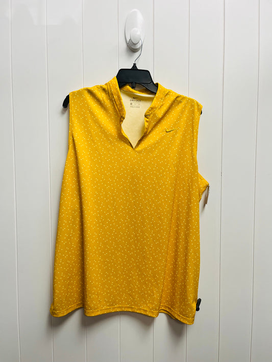 Yellow Athletic Top Short Sleeve Nike, Size Xxl