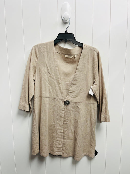 Top Long Sleeve By Soft Surroundings In Tan, Size: M