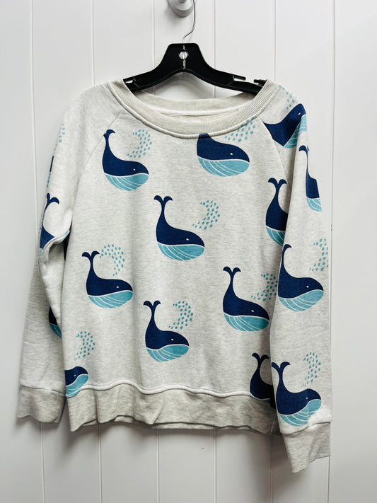 Sweatshirt Crewneck By Clothes Mentor In Blue & Grey, Size: M