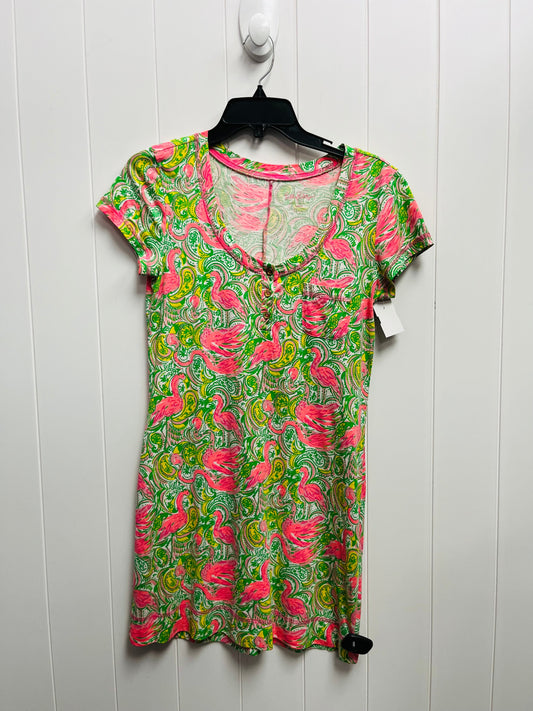 Dress Casual Short By Lilly Pulitzer In Green & Pink, Size: S