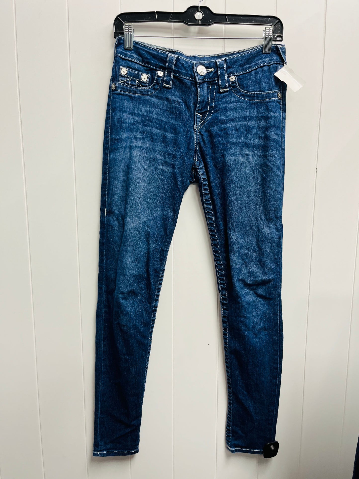 Jeans Skinny By True Religion In Blue Denim, Size: 2