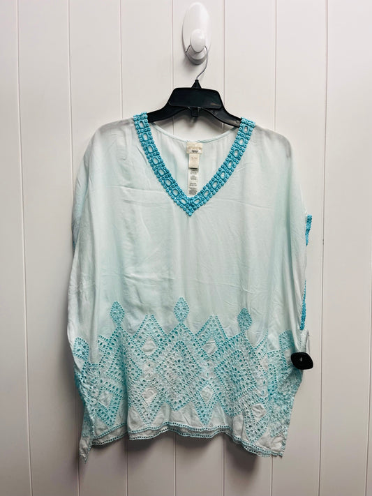 Blue Top Short Sleeve Chicos, Size M