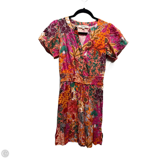 Dress Casual Short By Loft In Orange & Pink, Size: Xsp