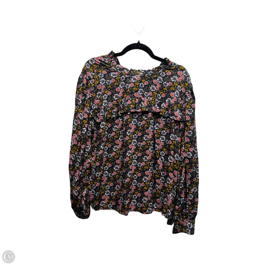 Top Long Sleeve By Loft In Blue & Pink, Size: Lp