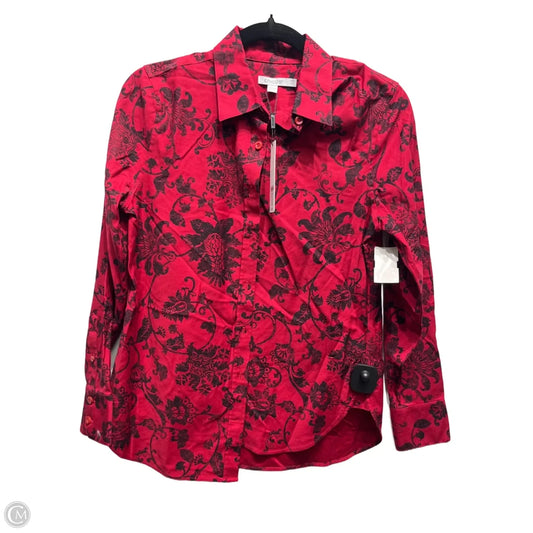 Top Long Sleeve By Chicos In Black & Red, Size: 2