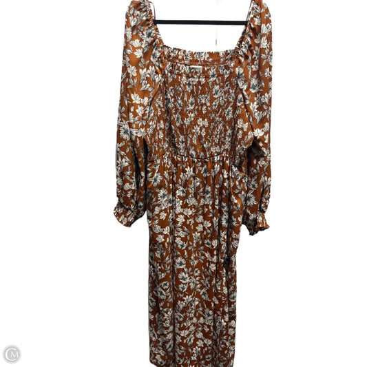 Dress Casual Maxi By Target-designer In Brown & Cream, Size: 2x