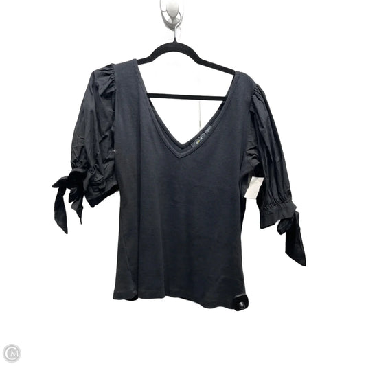 Top Short Sleeve By Maeve In Black, Size: L