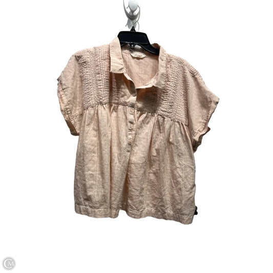 Top Short Sleeve By Lucky Brand In Pink, Size: Xl