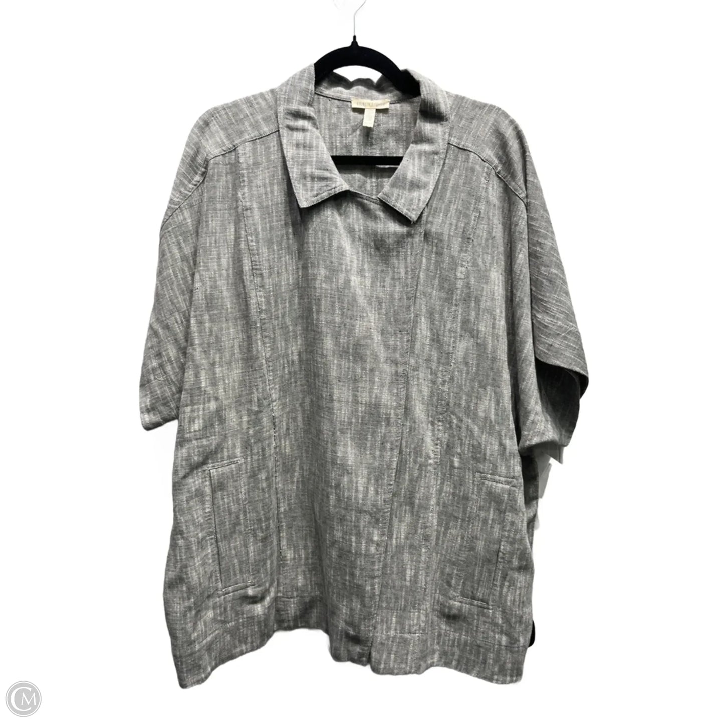 Jacket Other By Eileen Fisher In Grey, Size: Xl