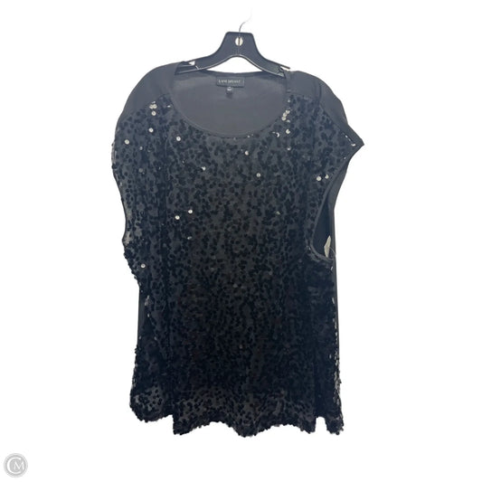 Top Short Sleeve By Lane Bryant In Black, Size: 2x