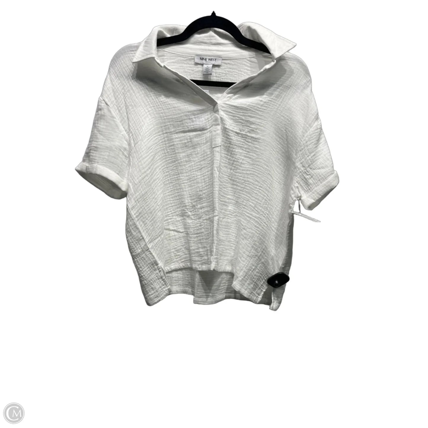 Top Short Sleeve By Nine West In White, Size: M