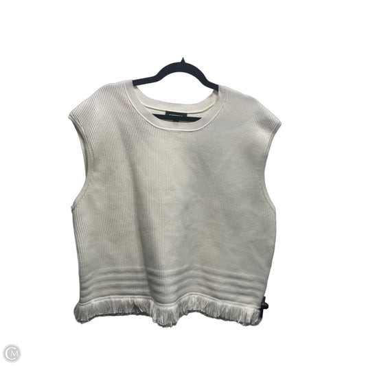 Top Short Sleeve By Express In Cream, Size: Xl