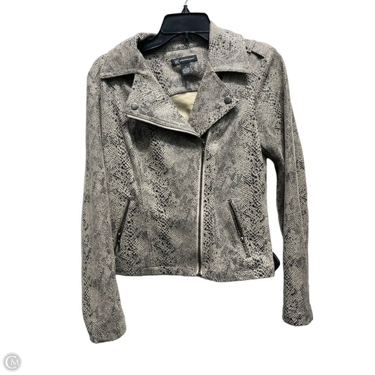 Jacket Moto By Inc In Snakeskin Print, Size: S