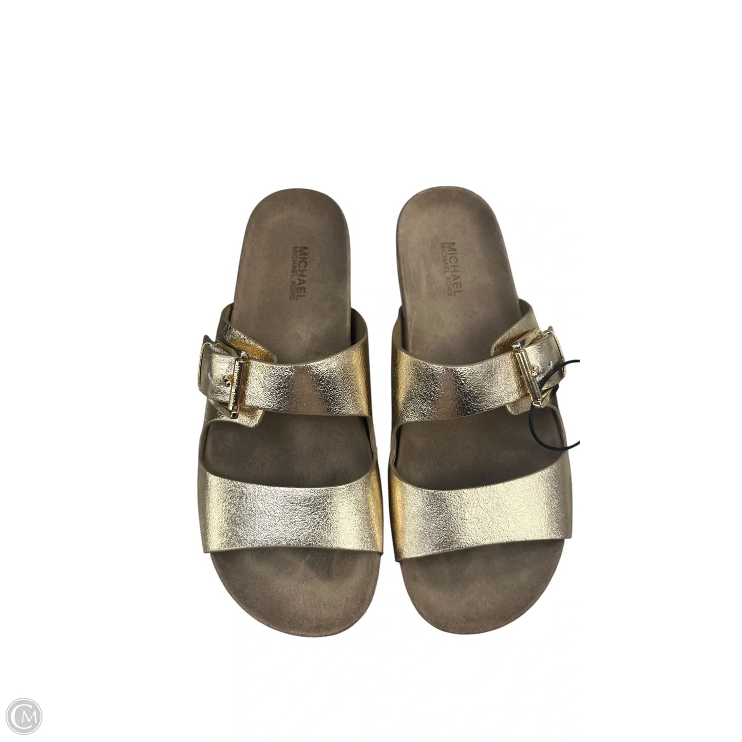 Sandals Flats By Michael By Michael Kors In Gold, Size: 6.5