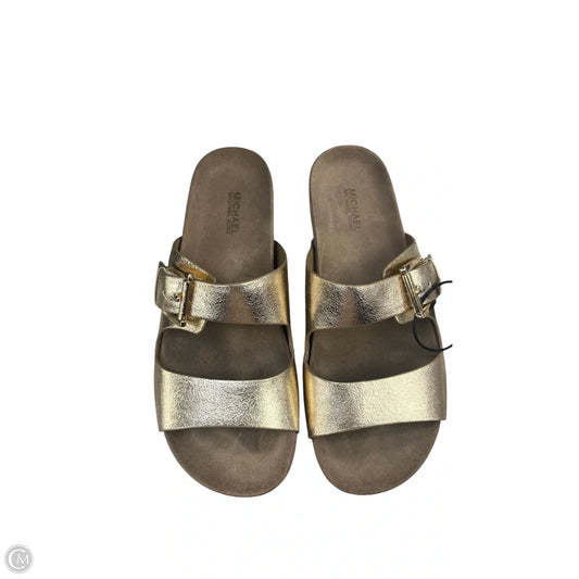 Sandals Flats By Michael By Michael Kors In Gold, Size: 6.5