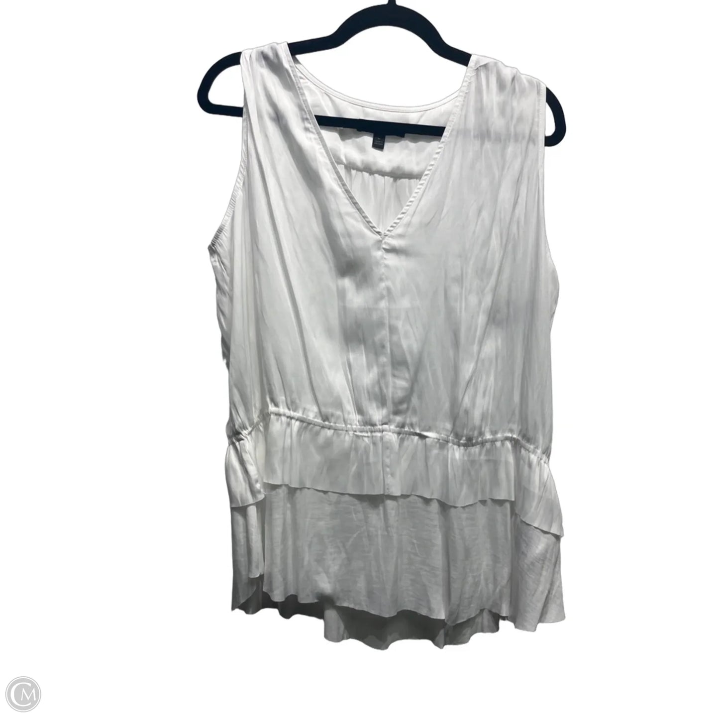 Top Sleeveless By Banana Republic In White, Size: L