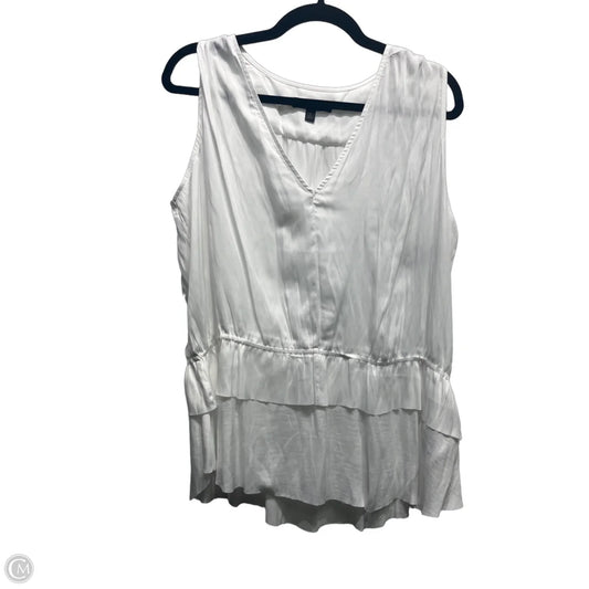 Top Sleeveless By Banana Republic In White, Size: L