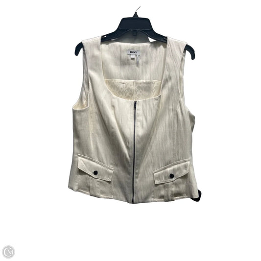 Vest Other By Dkny In Cream, Size: L