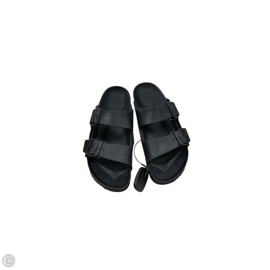 Sandals Flats By Birkenstock In Black, Size: 10