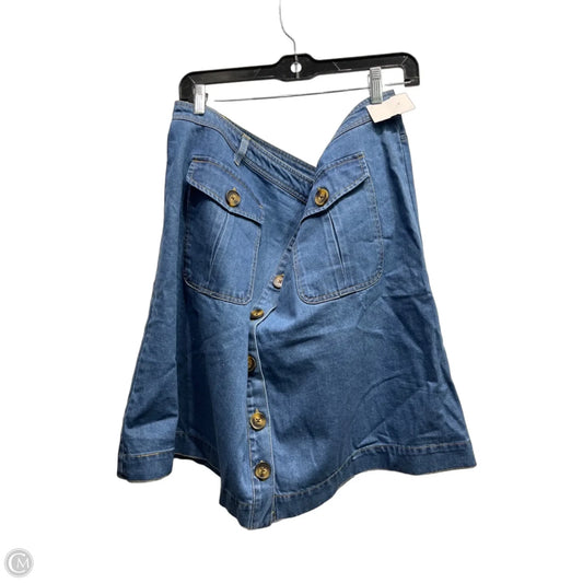 Skirt Mini & Short By Sundance In Blue Denim, Size: Xxl