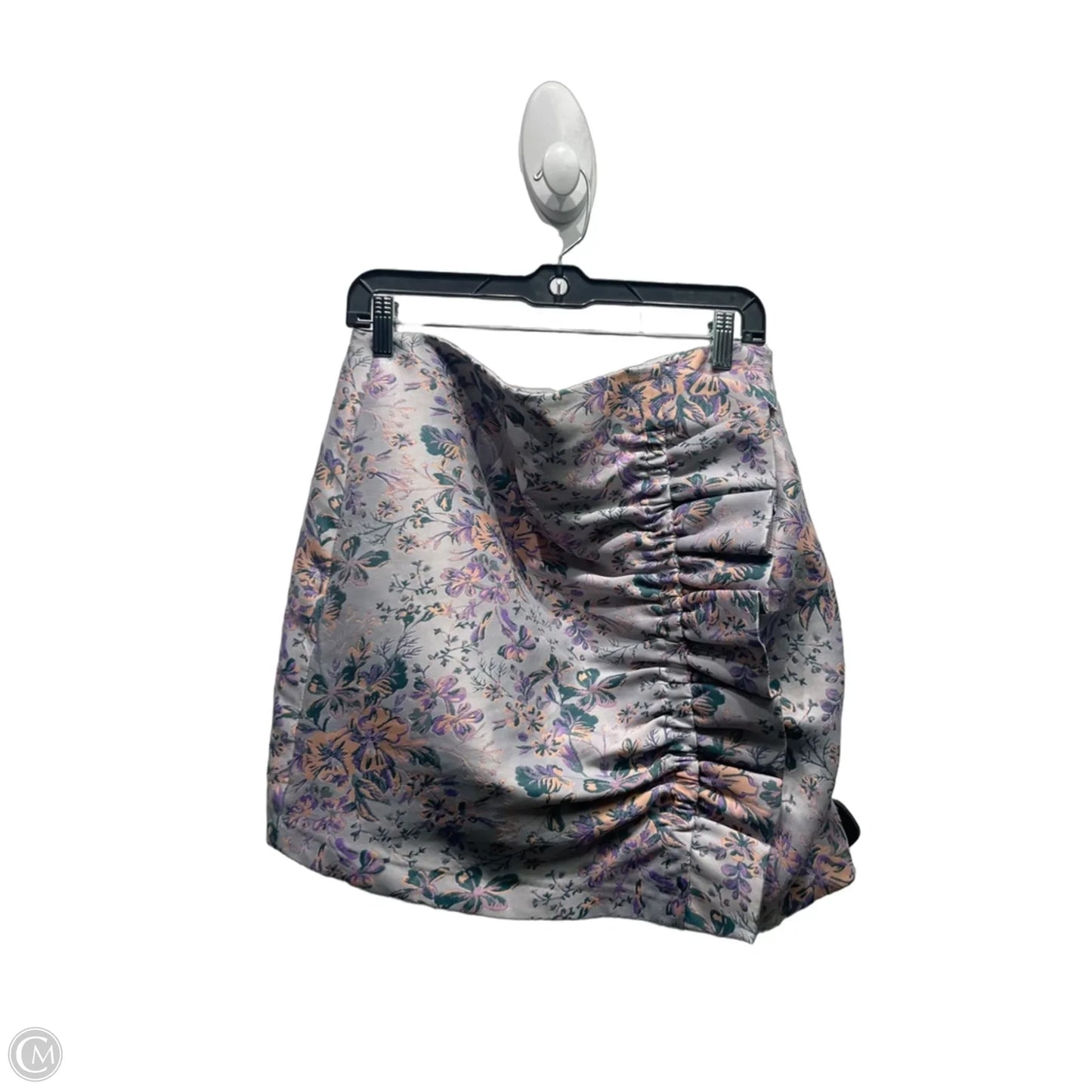 Skirt Mini & Short By Zara In Green & Purple, Size: L
