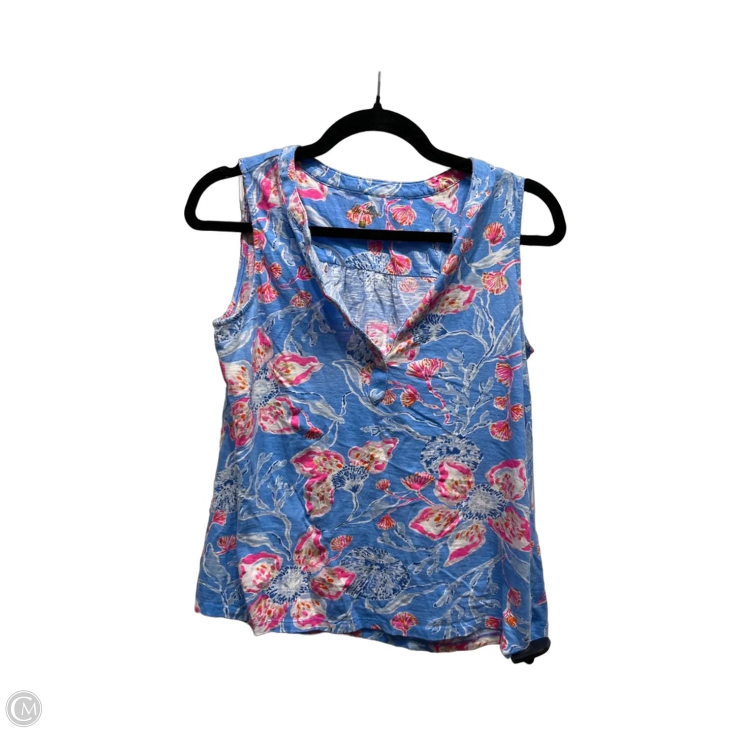 Top Sleeveless Designer By Lilly Pulitzer In Blue & Pink, Size: S