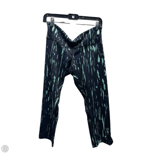 Athletic Capris By Lululemon In Black & Green, Size: 10