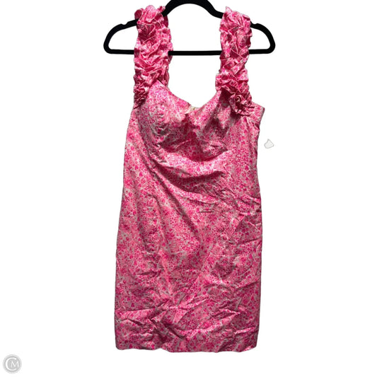 Dress Designer By Lilly Pulitzer In Pink & White, Size: 10