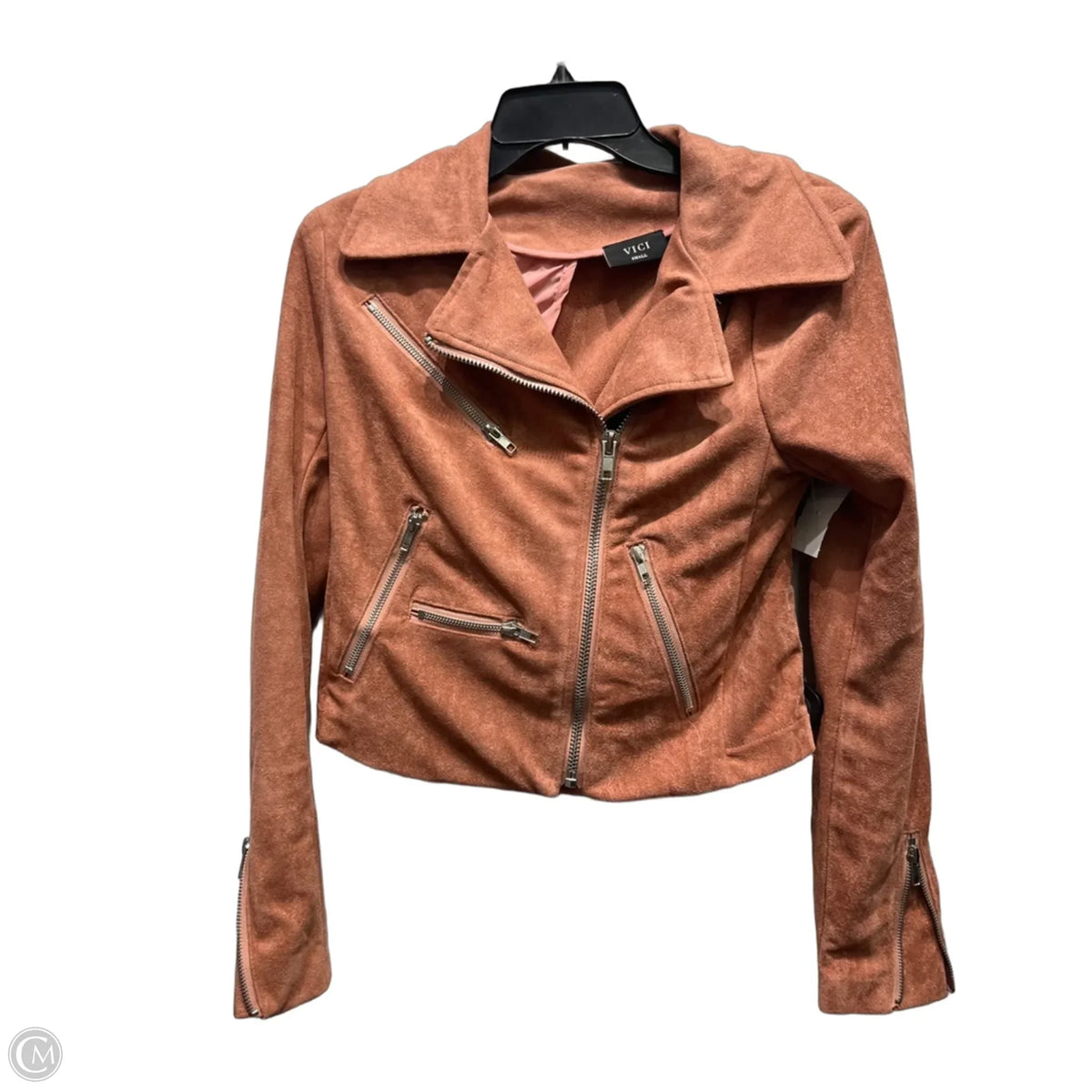Jacket Moto By Vici In Orange, Size: S