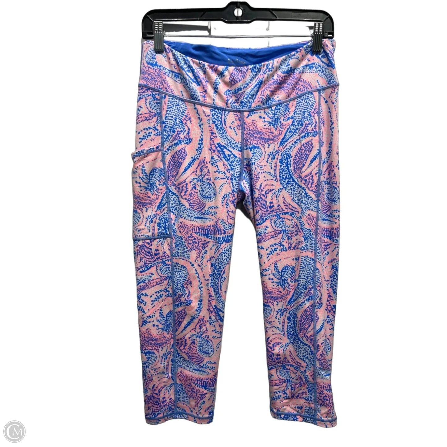 Pants Designer By Lilly Pulitzer In Blue & Pink, Size: L