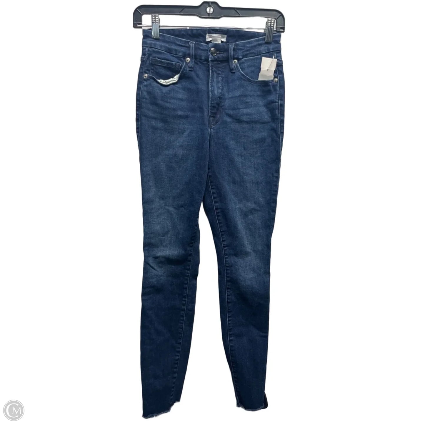 Jeans Skinny By Good American In Blue Denim, Size: 4