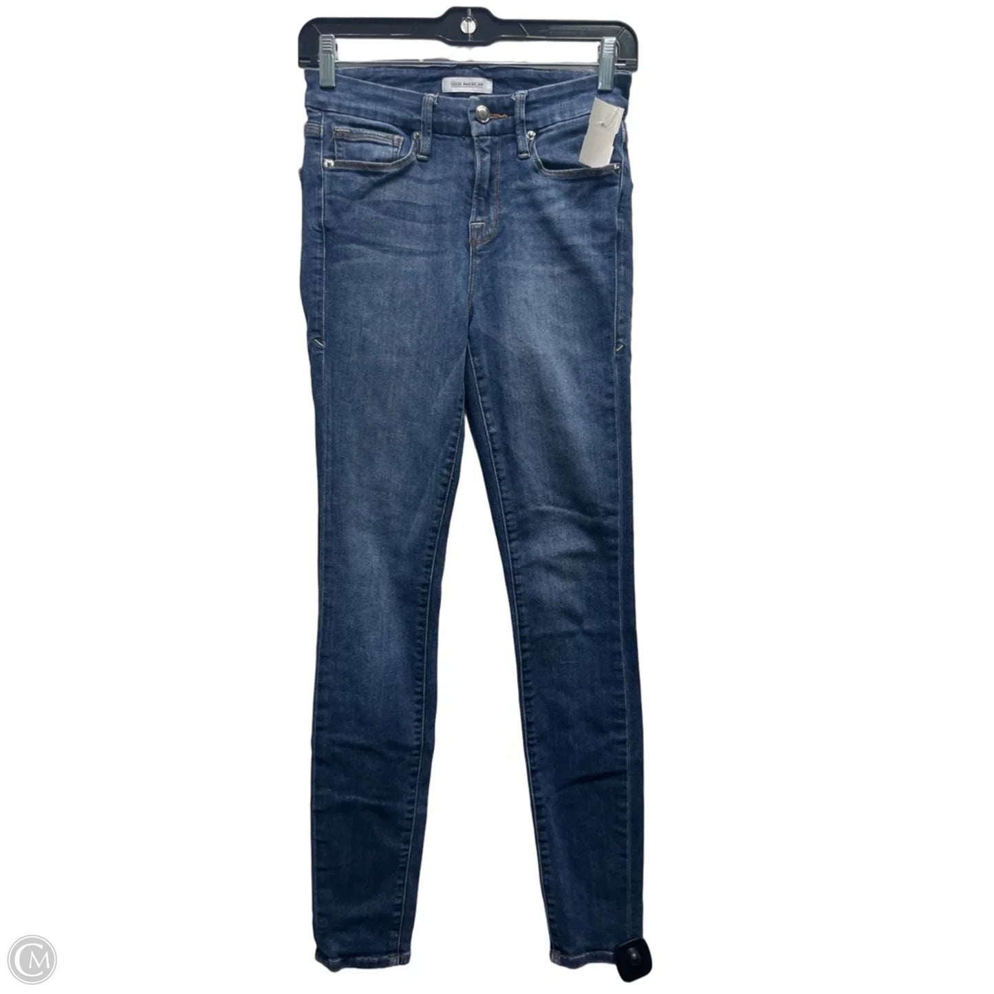 Jeans Skinny By Good American In Blue Denim, Size: 2