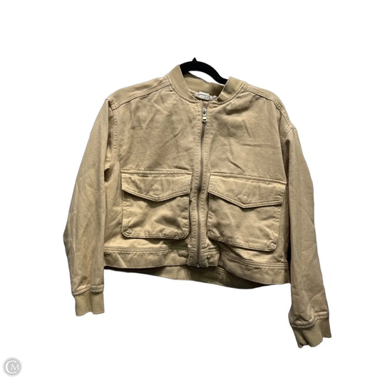 Jacket Denim By Nicole Miller In Tan Denim, Size: S