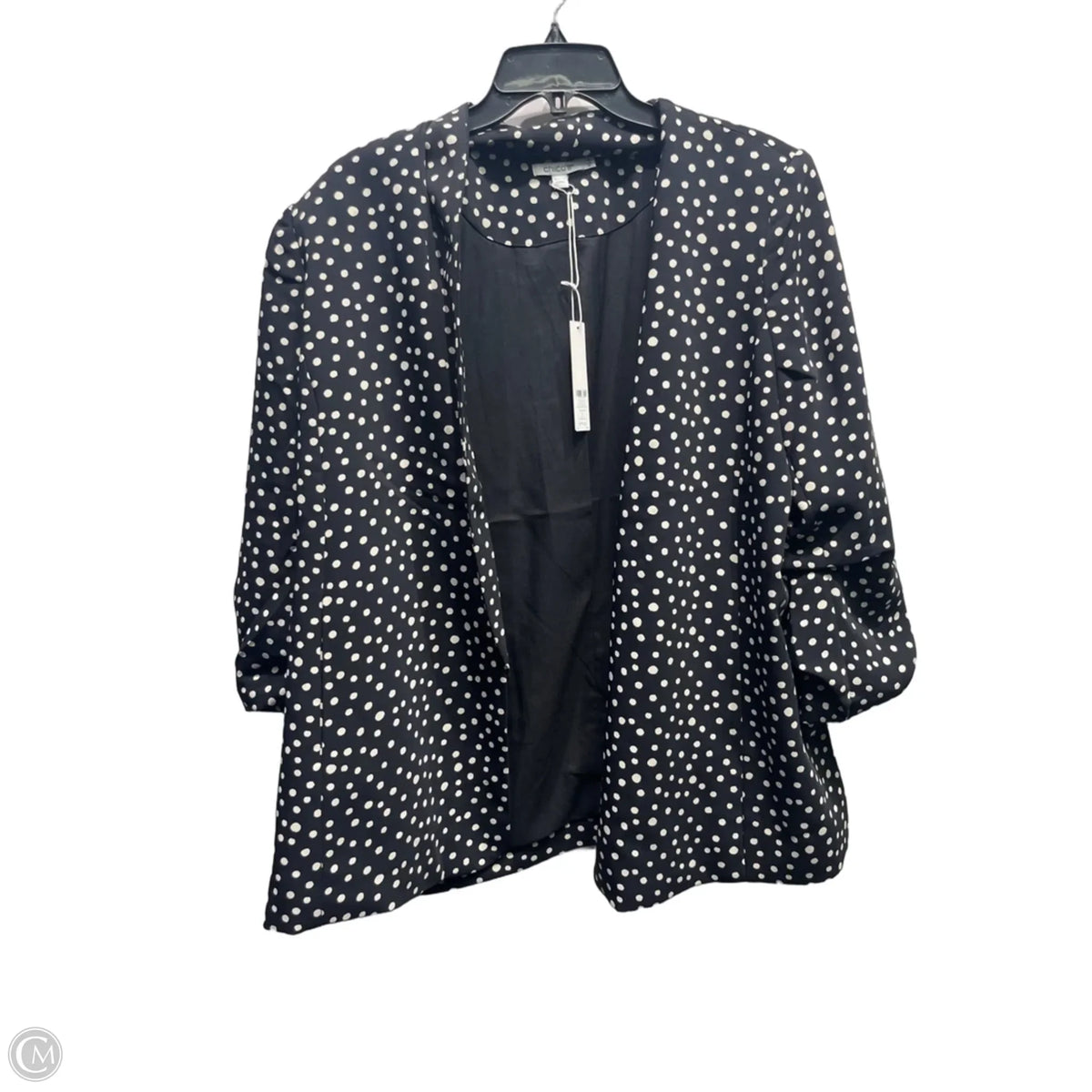 Blazer By Chicos In Black & White, Size: 16
