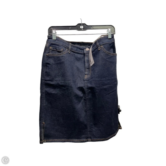 Skirt Midi By Chicos In Blue Denim, Size: 10