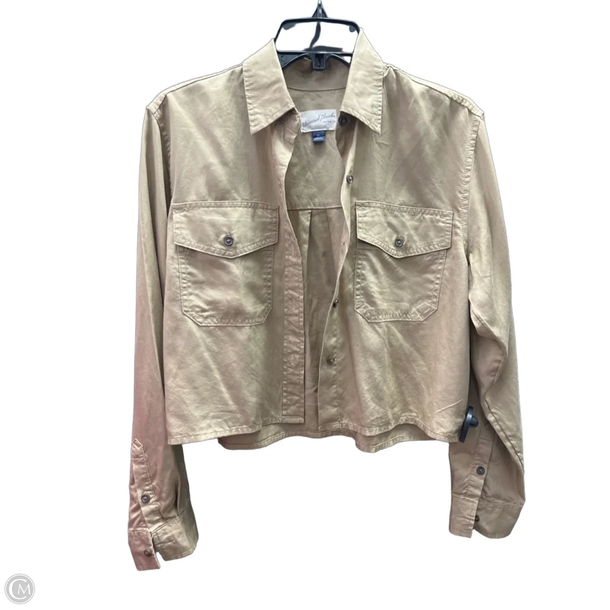 Jacket Shirt By Universal Thread In Tan, Size: Xs
