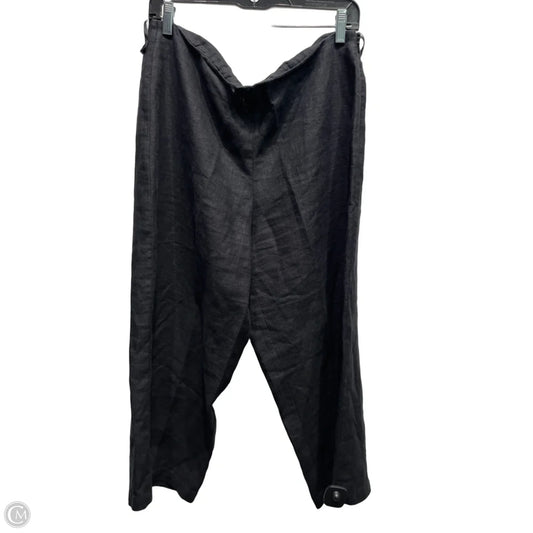 Pants Linen By Eileen Fisher In Black, Size: Lp