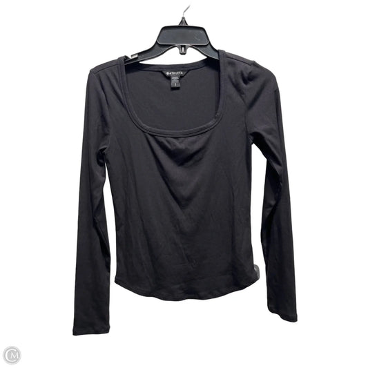Athletic Top Long Sleeve Crewneck By Athleta In Black, Size: S