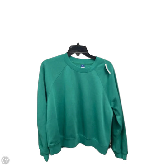 Sweatshirt Crewneck By Old Navy In Green, Size: M
