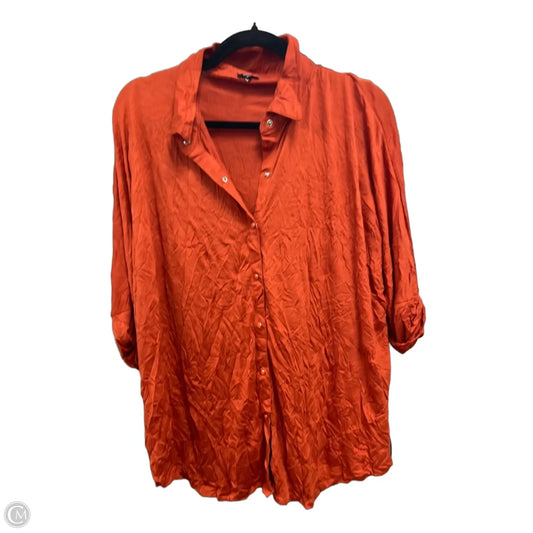 Top Long Sleeve By Shana In Orange, Size: Xl