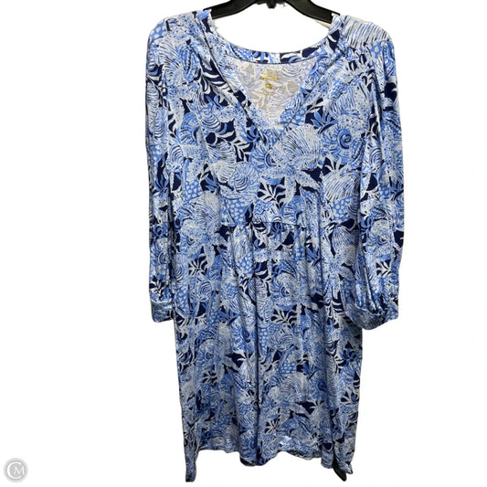Dress Designer By Lilly Pulitzer In Blue & White, Size: Xl