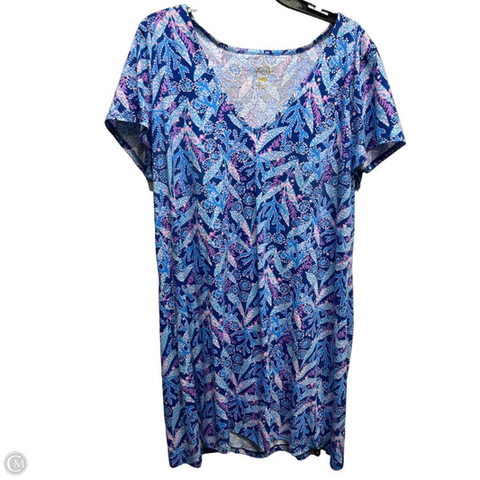 Dress Designer By Lilly Pulitzer In Blue & Purple, Size: Xxl