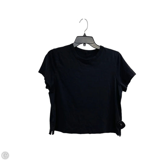 Athletic Top Short Sleeve By Lululemon In Black, Size: 8