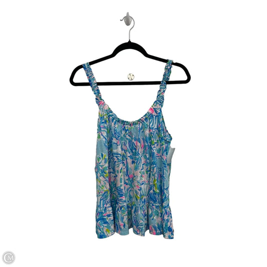 Top Sleeveless Designer By Lilly Pulitzer In Blue & Pink, Size: L