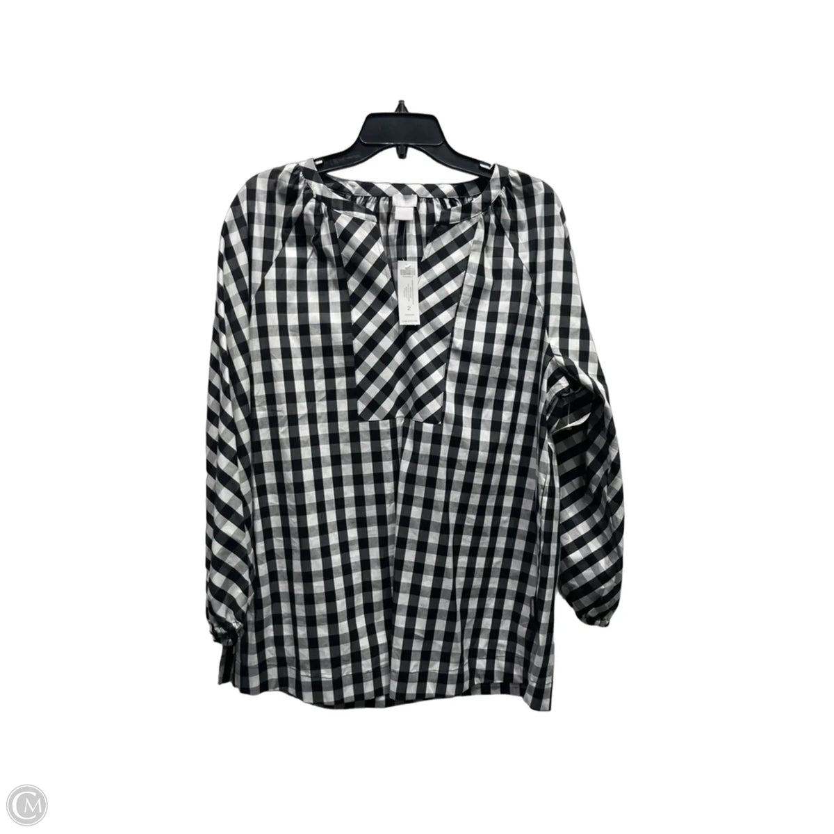Top Long Sleeve By Chicos In Black & White, Size: 14
