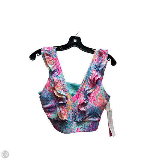 Top Sleeveless Designer By Lilly Pulitzer In Blue & Pink, Size: M