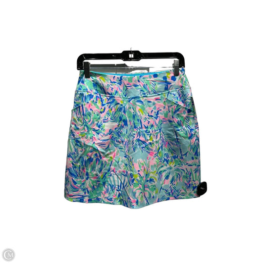 Skort Designer By Lilly Pulitzer In Green & Pink, Size: Xs