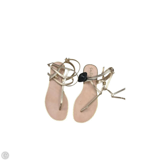 Sandals Designer By Lilly Pulitzer In Gold, Size: 6